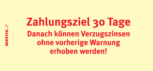 BIZSTIX® Business Haftnotizen "Zahlungsziel 30 Tage" - 1301010130