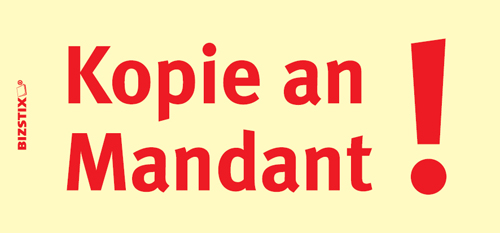 BIZSTIX® Business Haftnotizen "Kopie an Mandant" - 1301010155
