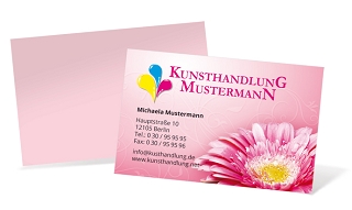 Visitenkarte "Gerbera" Landscape - 1212020205
