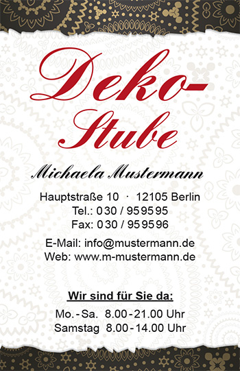Visitenkarte "Neugier" - 1212010300