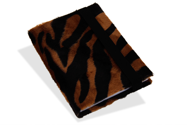 BIZBOOX® Zebra Fellimitat dunkel DIN A6 - 177016