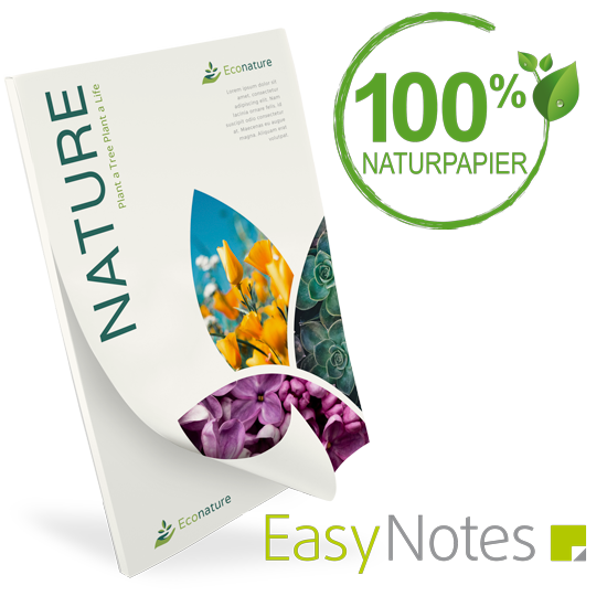 Notizblock DIN A4 Naturpapier mit Umschlag - 1002040009