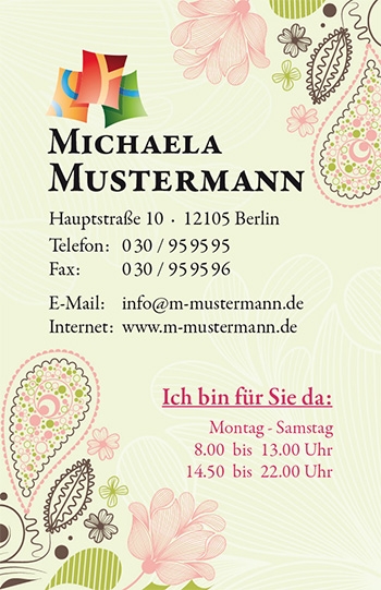 Visitenkarte "vintage art" - 1212010280