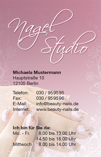 Visitenkarte "nail art" - 1212010139