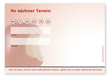 Terminzettel "bissfest" - 1 Termin mit Wochentagen - 1215010125