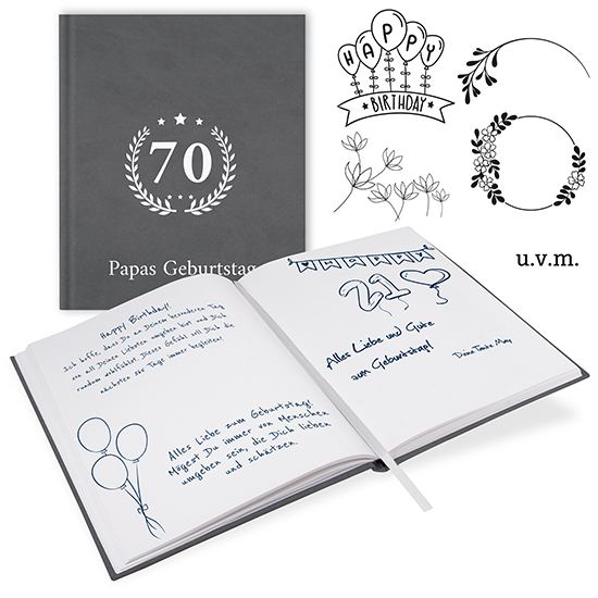 Gästebuch Geburtstag Grau - GB-21205-G
