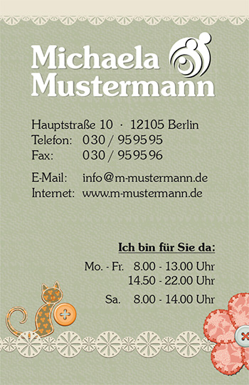 Visitenkarte "gute Fee" - 1212010333