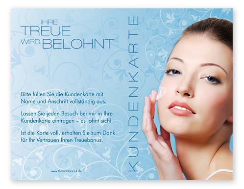 Kundenkarte "junge Haut" - 1206010114