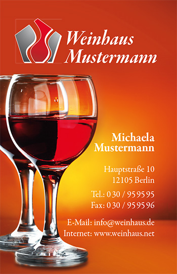 Visitenkarte "vin rouge" - 1212010214