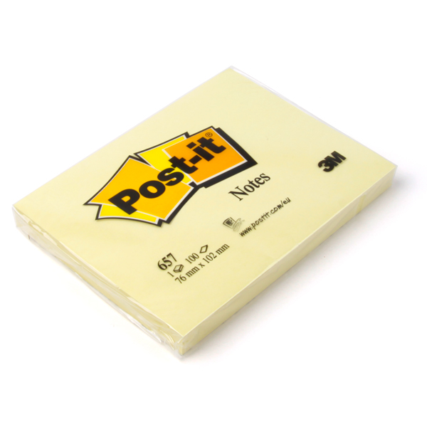 Post-it® Haftnotizen Classic 102 x 76 mm, gelb