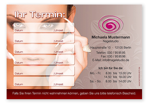 Terminzettel "Elegance" - 6 Termine - 1214010649