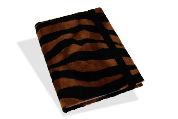BIZBOOX® Zebra Fellimitat dunkel DIN A5 - 177116