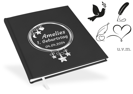 Gästebuch Schwarz - GB-21207-U