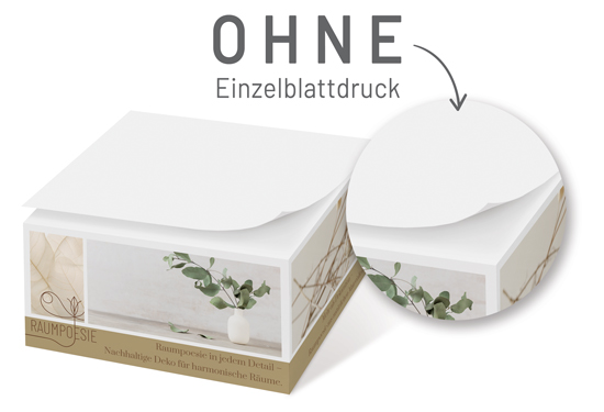 Notiz-Zettelklotz 10 x 10 x 5 cm im Digitaldruck - 1017100540