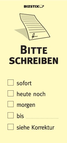 BIZSTIX® Business Haftnotizen "Bitte schreiben" - 1301010134