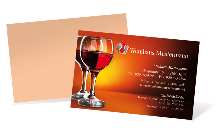 Visitenkarte "vin rouge" Landscape - 1212020214