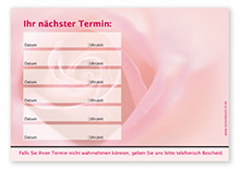 Terminzettel "zarte Rose" - 6 Termine - 1215010604