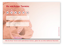 Terminzettel "einsame Rose" - 1 Termin mit Wochentagen - 1215010114