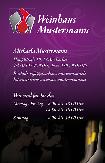 Visitenkarte "Zweisamkeit" - 1212010216