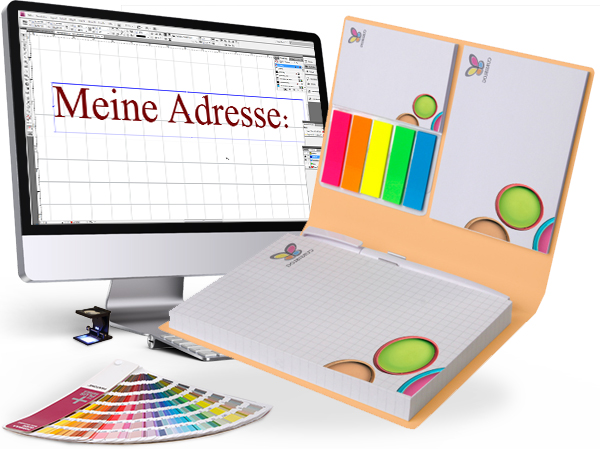 Gestaltungsservice für Haftnotiz-Set im Umschlag mit 3 Haftnotizen - 9700000013