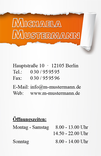 Visitenkarte "Riss" - 1212010281