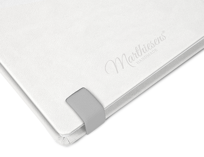 "Nappa weiss" - Large mit deinem Umschlagdesign