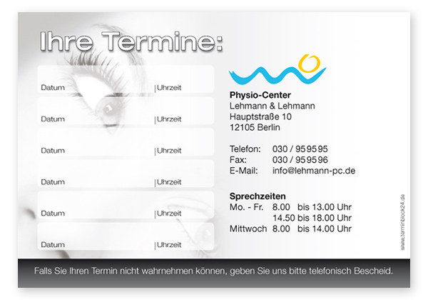 Terminzettel "Augenblick" - 6 Termine - 1214010621