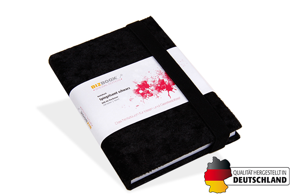 BIZBOOX® Spiegelsamt schwarz DIN A6 - 177004