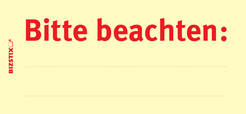 BIZSTIX® Business Haftnotizen "Bitte beachten" - 1301010151
