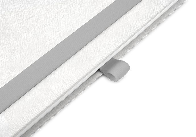 "Nappa weiss" - Large mit deinem Umschlagdesign