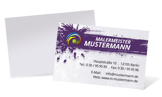 Visitenkarte "Pinselstrich" Landscape - 1212020305