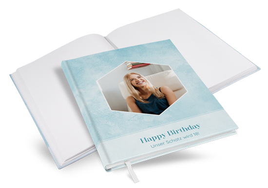 Gästebuch Geburtstag "Soft Aqua" - GBG-21220